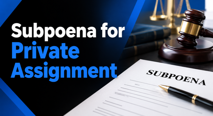 Subpoena for Private Assignment