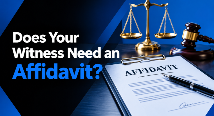 Does Your Witness Need an Affidavit