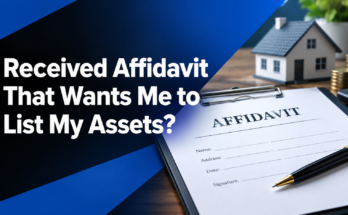 Received Affidavit That Wants Me to List My Assets