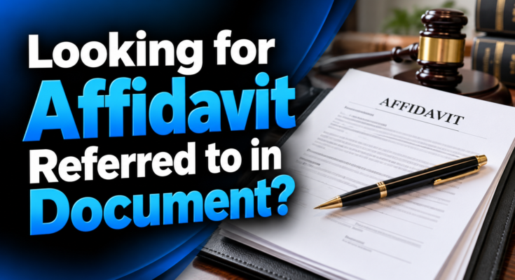 Looking for Affidavit Referred to in Document