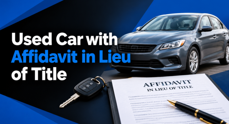 Used Car with Affidavit in Lieu of Title
